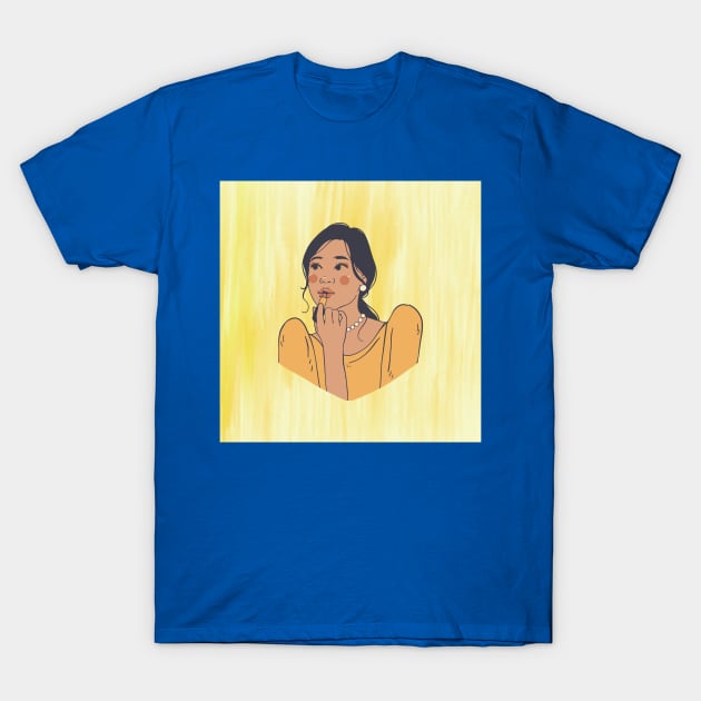 Asian Girl Doing Makeup T-Shirt by B&C Fashion